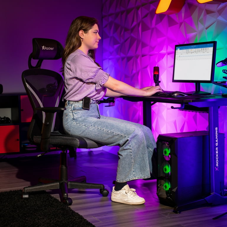 X Rocker Voyage Mesh Gaming Chair, Black, 24.8 x 25 x 41.92 X Rocker Voyage Mesh Gaming Chair, Black, 24.8 x 25 x 41.92