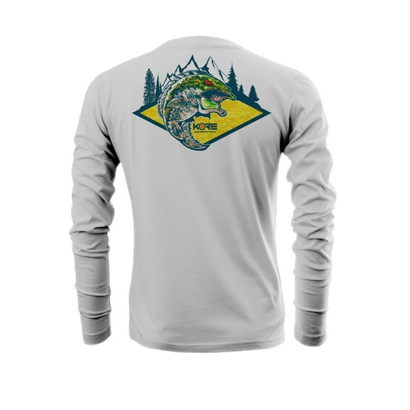 KORE Offshore Mens Long Sleeve UPF50 Dri-All-Day Sunblock Fishing Shirt - RAGE