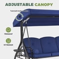thumbnail image 4 of Clouddwell Outdoor Porch Swing with Stand and Canopy, 3-Seat Porch Swing with Stand for Garden, Yard & Balcony, Blue, 4 of 10