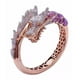 thumbnail image 1 of Anillo de diamantes con grifo dominante Europa y Estados Unidos Anillo bicolor chapado en oro rosa de 18 quilates, 1 of 1