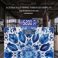 thumbnail image 3 of Bathroom Scale, Highly Accurate Digital Body Scale,Precisely Measures Weight up to 400 lbs-Blue And White Porcelain Floral Pattern, 3 of 4