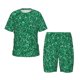 thumbnail image 1 of Balery Green Glitter Conjunto de Pijama Infantil de Manga Corta con Estampado – Ropa de Dormir de Algodón Suave-Large, 1 of 6