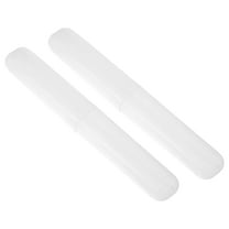 Unique Bargains 2 Pcs Plastic Lightweight Traveling Toothbrush Holders Case for Travel Business 7.48"x1.06" White