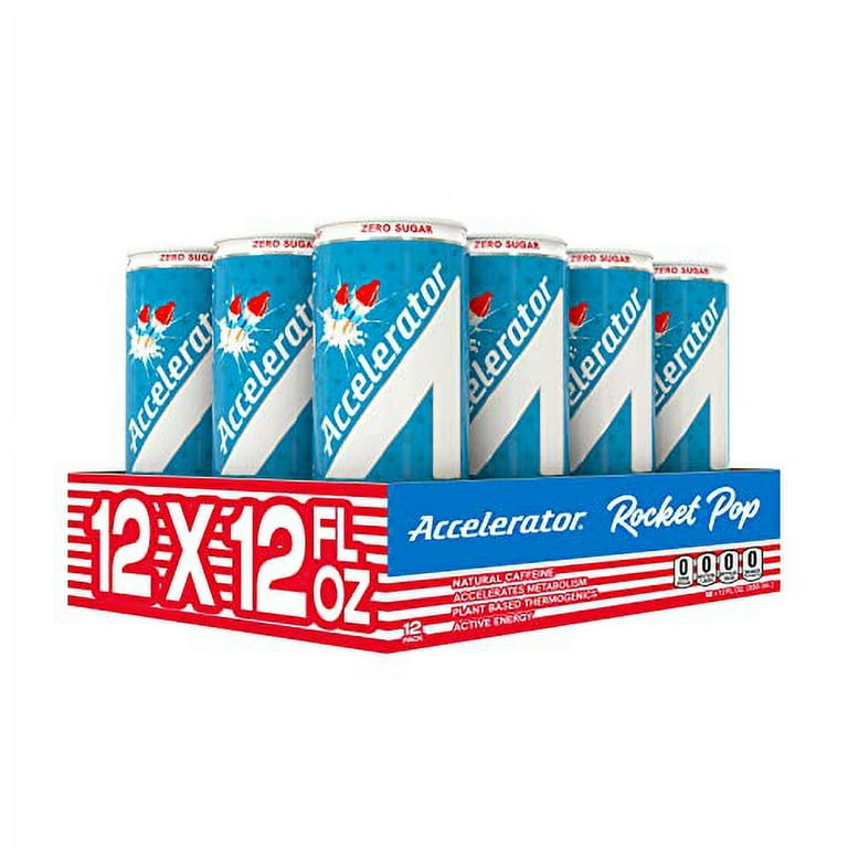 A SHOC Accelerator Rocket Pop, 12-Fluid Ounce Can, Zero Sugar