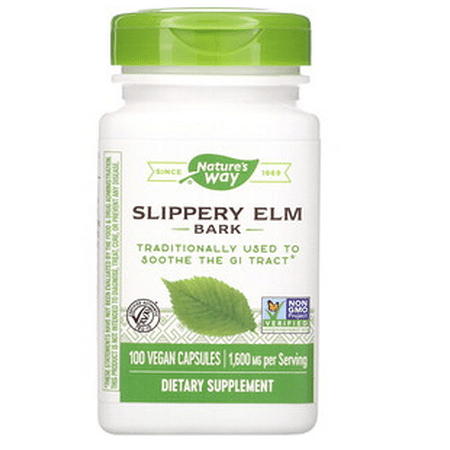 Nature's Way, Slippery Elm Bark, 1,600 mg, 100 Vegan Capsules