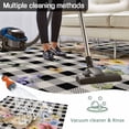 thumbnail image 5 of Bunny Easter Outdoor Rug 6x9 Ft - Reversible Patio Rug Outdoor Camping Rugs, Black Plaid Spring Floral Pastoral Retro Art Indoor Outdoor Area Rugs, Non-Slip Outdoor Carpet Runner for Deck/Porch, 5 of 8