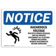 thumbnail image 1 of SignMission OS-NS-A-1824-L-13328 18 x 24 in. OSHA Notice Sign - Hazardous Voltage Multiple Power, 1 of 1