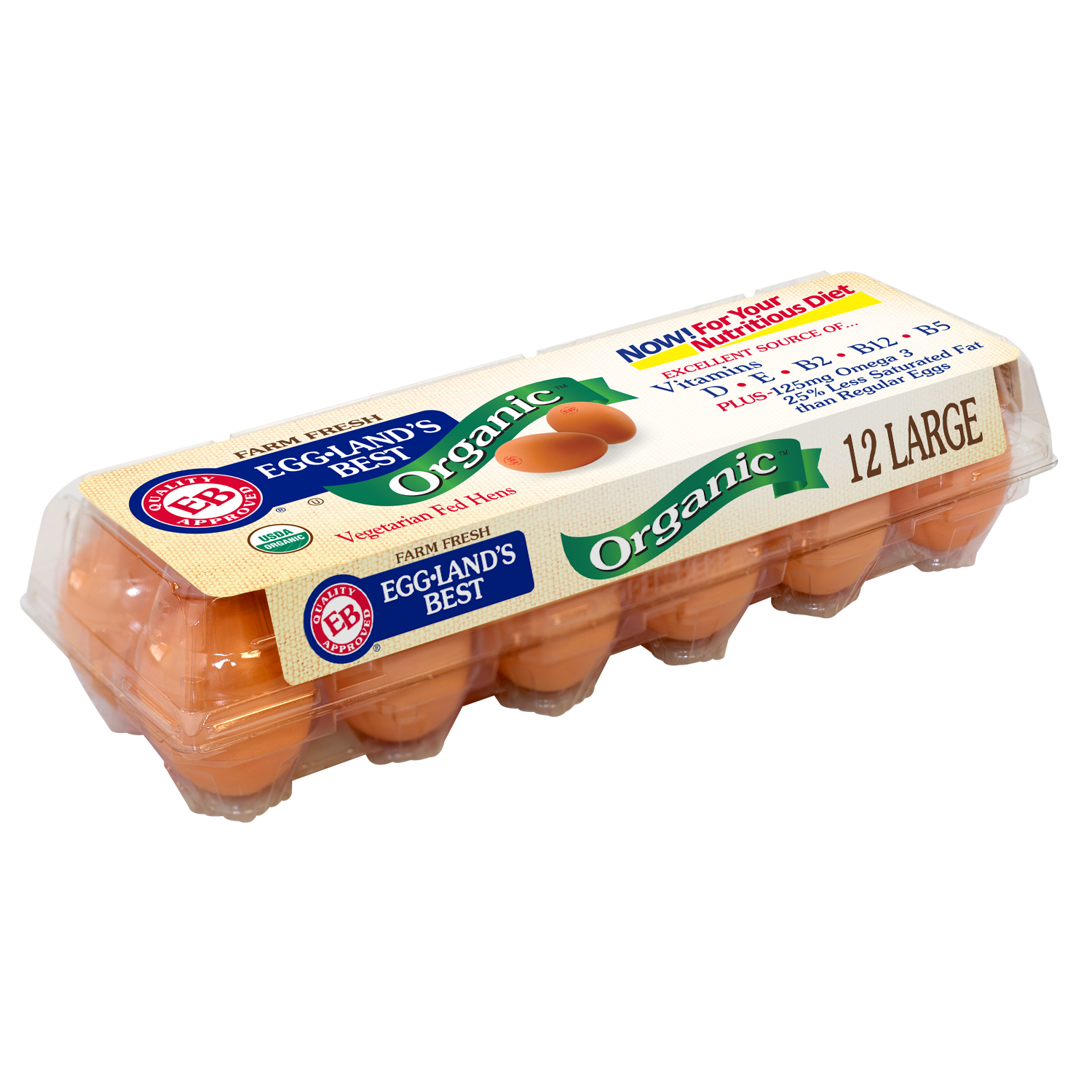 Eggland s Best Organic Grade A Brown Eggs Large 12 Count Walmart
