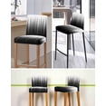 thumbnail image 5 of Black White Bar Stool Covers Set of 2, Modern Geometric Abstract Gradient Striped Stretch Washable Bar Chair Covers with Backs, Removable Pub Counter Height Chair Cover for Kitchen Dining Room Cafe, 5 of 7