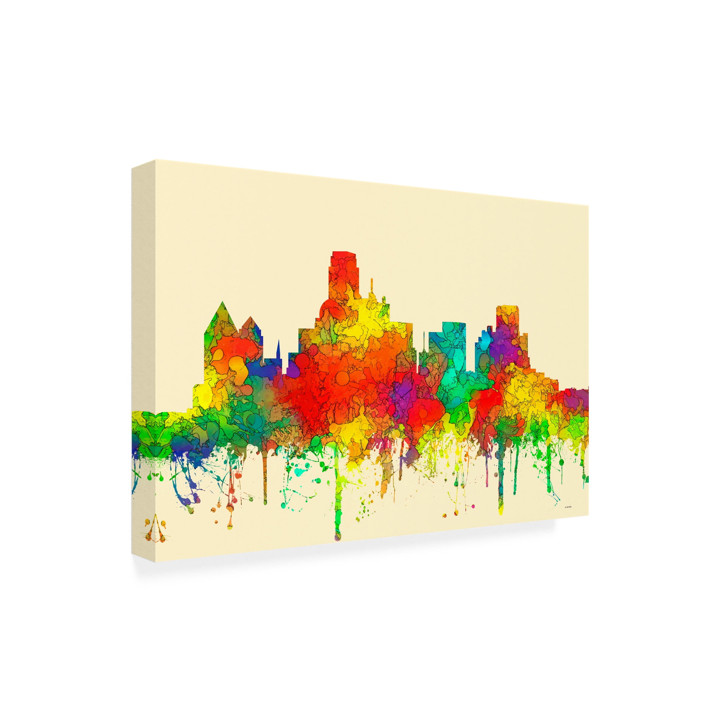 Marlene Watson 'Dallas Texas Skyline SG' Canvas Art