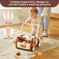 thumbnail image 6 of 2-in-1 Wooden Baby Walker with 40 PCS Tool Toys – Baby Push Walker for 6-12 Months, Activity Center for Toddlers Aged 1-3 Years, Montessori Toy for Boys and Girls (Red), 6 of 7