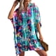 thumbnail image 3 of Ekouaer Women's Swimsuit Cover Up 3/4 Sleeve Beachwear Bikini Coverups Button Down Oversized Cover Up Shirt S-3XL, 3 of 5