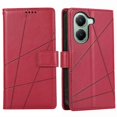 thumbnail image 1 of DF-06 For Xiaomi Poco X7 Pro 5G Redmi Turbo 4 5G Phone Case Line Imprint Leather Wallet Cover - Gree, 1 of 5