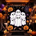 thumbnail image 6 of Lilixerw Halloween Shower Curtain Decoration, Cute Ghost Pumpkin Spider Printed Bath Curtain with 12 Hooks, for Bathroom, Shower Nook and Holiday Home Accent, 70.87x47.24 inch, 6 of 6