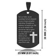 thumbnail image 2 of Stainless Steel Strengthen Us Prayer Dog Tag Pendant Necklace, 2 of 3