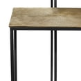 thumbnail image 4 of DecMode 20" x 24" Gold Aluminum Geometric Accent Table with Black Stands, 3-Pieces, 4 of 9