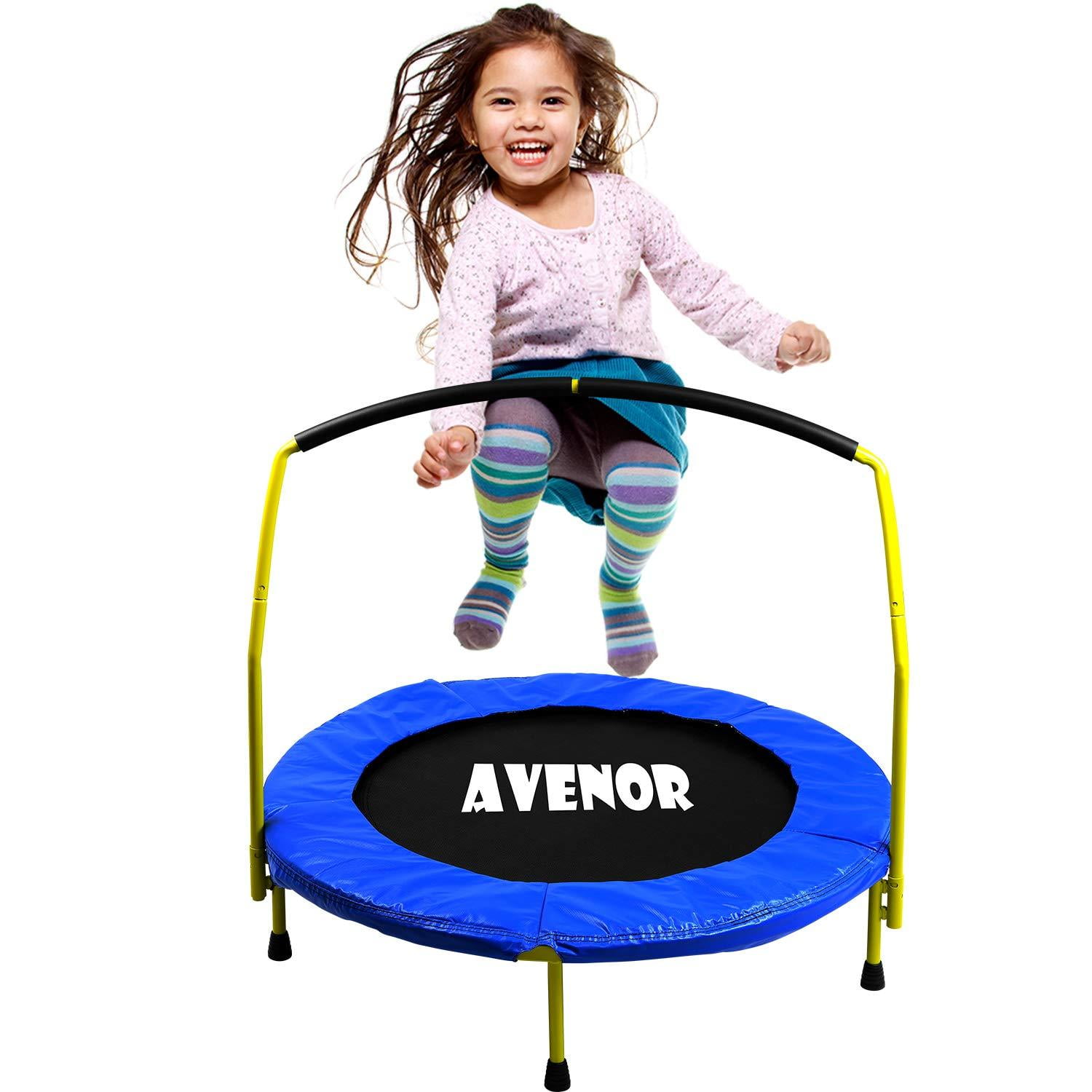 Toddler Trampoline With Handle - 36" Kids Trampoline With Handle - Mini