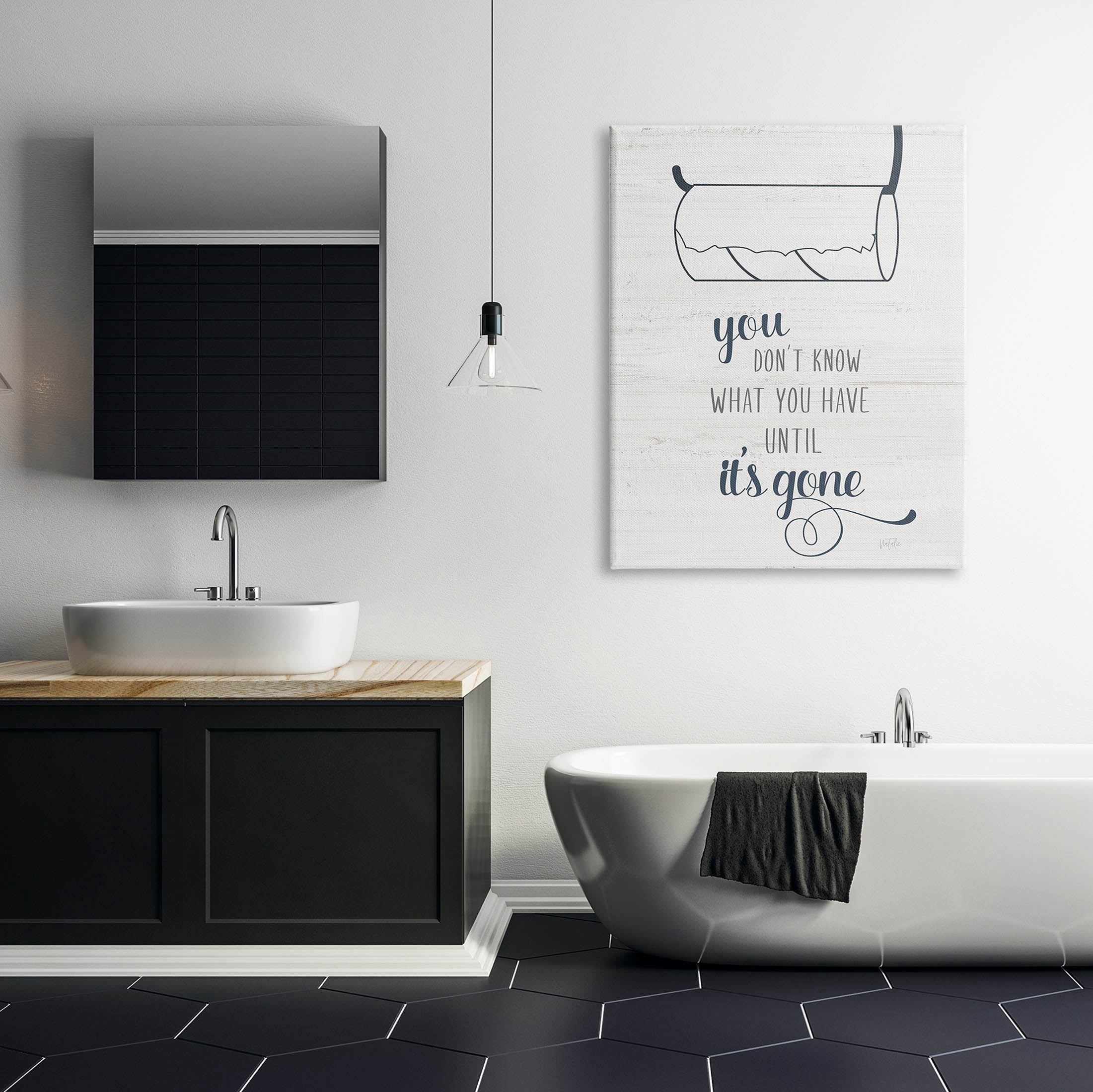 Stupell Industries Till It's Gone Bathroom Phrase Graphic Art Gallery Wrapped Canvas Print Wall Art, Design by Natalie Carpentieri