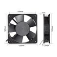 thumbnail image 2 of Ventilador de enfriamiento 120 mm x 120 mm x 25 mm SF12025AT AC 110 / 120V 0.14A Rodamientos de desplazamiento larga duración, 2 of 4