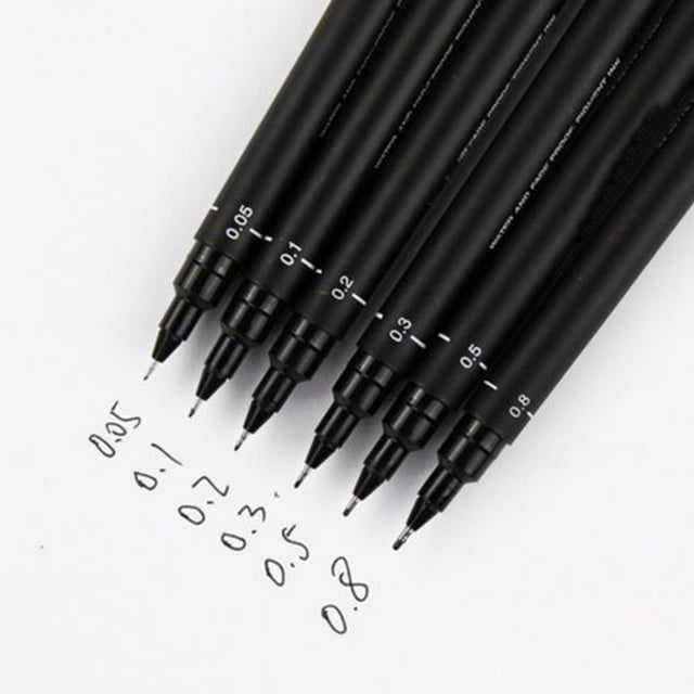 Lubelski Black Pigment Liner Fineliner Waterproof Anime Comics Sketching Ink Drawing Pen
