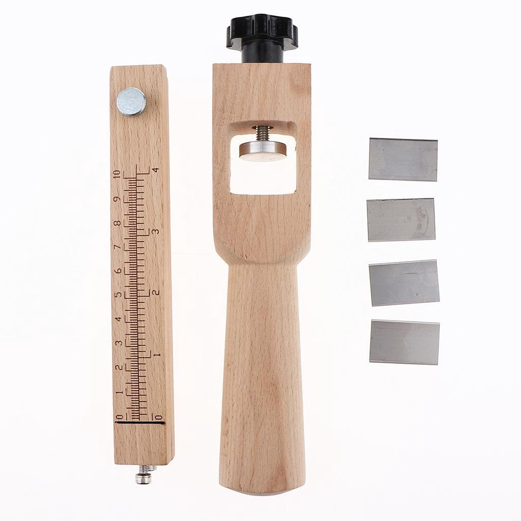 S SERENABLE Leather Cutting Tools Wooden Strip And Leather Strap Belt Cutter, DIY Leather Working Supplies, Adjustable with