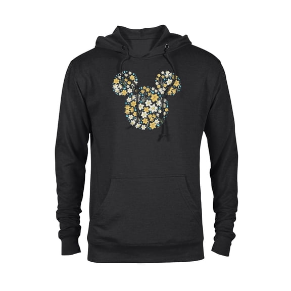 Disney Mickey Mouse March Birth Month Birthstone & Flowers - Pullover Hoodie for Adults - Customized-Black