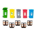 thumbnail image 1 of Botes de Reciclaje de Basura de Clasificación de 10 Piezas para Accesorios de Micro Paisaje Botes de basura en miniatura, 1 of 8