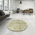 thumbnail image 4 of Ahgly Company Machine Washable Indoor Rectangle Traditional Khaki Gold Area Rugs, 6' x 9', 4 of 7