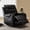 Black, variant on Manual Recliner with Massage and Heating Functions – Faux Leather Single Sofa with Generous Padding and Side Pocket; Suitable for Living Room, Bedroom, and Home Theater