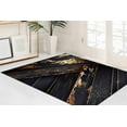 thumbnail image 2 of Kitchen Rug, Entry Rug, Runner Rug, Printed Rug, Black Gold Rug, Abstract Rugs, Gold Rug, Modern Rug, Bridesmaid Gift, Thick Rug, Small Rug, 2.3'x3.3' - 70x110 cm, 2 of 8