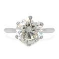 thumbnail image 2 of Solitaire Style, 3 Carat 9.5MM Round Cut Lab Created Moissanite Diamond Engagement Ring For Women In 14K White Gold Over Sterling Silver(G-H Color, VVS1 Clarity, 3 Cttw)-8.5, 2 of 8