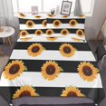 thumbnail image 1 of HAHDAXIA Stripes Sunflower Bedding Solid Comforter Set for All Seasons,3 Pieces(1 Comforter+2 Pillowcases),Soft Microfiber Bedding Set Full(79"x90"), 1 of 7