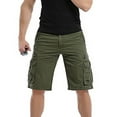 thumbnail image 4 of MRULIC jeans for men Beach Trouser Casual Pant Work Pocket Cargo Shorts Color Outdoors Men's Men's Pants Men Cargo Pants  Green + 29, 4 of 4