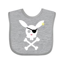 Inktastic Cute Easter Pirate Bunny with Eyepatch and Earring Boys or Girls Baby Bib