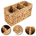 thumbnail image 2 of Compartment Woven Storage Basket Storage Organizer Basket Toilet Tank Basket Storage Bin for Bathroom Kitchen, 2 of 5