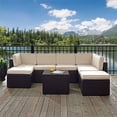 thumbnail image 6 of Afuera Living Transitional 8 Piece Wicker Patio Sectional Set in Brown and Sand, 6 of 6