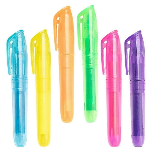 Highlighter Markers Set for School & Scrapbooking 6pcs Smooth Writing Pens with No Ink Leakage for Study and Art Projects