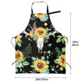 thumbnail image 2 of Kdxio Sunflower Skull Boho Watercolor Background Apron with Pockets Adjustable Kitchen Aprons for Men Women Waterproof Aprons for Cooking,Drawing,Crafting, Baking Household Cleaning, 2 of 8