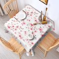 thumbnail image 2 of Pioneer Flower Floral Print Pattern Square Tablecloth,Waterproof Square Table Cover,Wipeable Spillproof Washable Table Cover for Home Kitchen Party Decor 42"X42"(107x107cm), 2 of 6