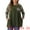 Army Green, variant on DARING DIVA Women's Plus Size Long Sleeve Color Block Knit Tunic 2X Gray