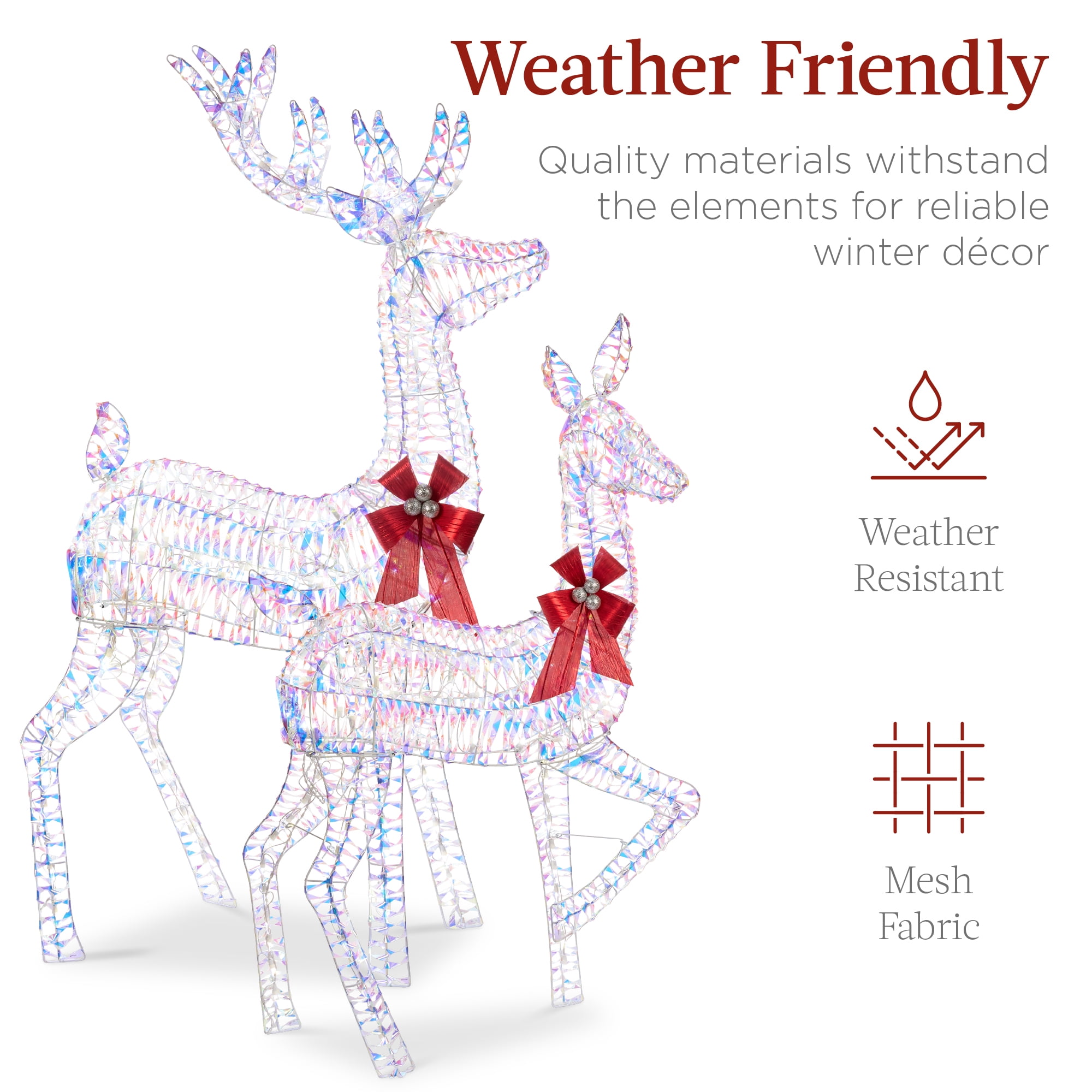 Best Choice 3-Piece Lighted Outdoor Lawn Christmas Family Best Choice 3-Piece Lighted Outdoor Lawn Christmas Family