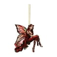 thumbnail image 4 of Car Interior Accessories forest Butterfly Fairy Acrylic Pendant Frame Flat Car Interior Pendant Backpack Pendant0, 4 of 5