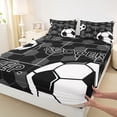 thumbnail image 4 of Erosebridal Soccer Sport Games Kids Full Size Sheets,Football Lovers Bed Sheets For Boys Teens 4 Pieces, 4 of 6