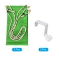 thumbnail image 3 of Unique Bargains Foot Hammock Under Desk, Adjustable Foot Rest Sling with Hooks Portable Desk Footrest, Green Style 1, 3 of 6