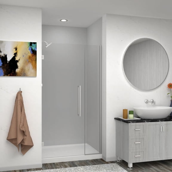 Transolid Ehtb42307610c-T Elizabeth 76" High X 42" Wide Hinged Semi Frameless Shower Door