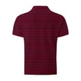 thumbnail image 3 of Klisyaur Striped Blouses for Mens Short Sleeve Summer Button Collared Tee Tops Ligthweight Casual Clothes, 3 of 5