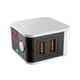thumbnail image 3 of Cargador de pared USB dual Adaptador de corriente USB de viaje portátil con pantalla LED, Enchufe de EE. UU., Blanco Inevent EL4740-02B, 3 of 7