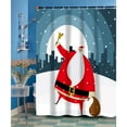 thumbnail image 2 of Santa in the City Shower Curtain, 2 of 2