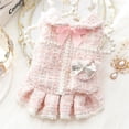 thumbnail image 5 of ZDM Dog Princess Dresses for Small Dogs Lolita Clothes Tweed Costume White Pet Girl Cute Coat Outfits Fall Costumes (XS,White), 5 of 7