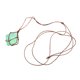thumbnail image 3 of Collar de cristal de octaedro collar de piedras preciosas naturales collar de alambre colgante colgante, 3 of 4